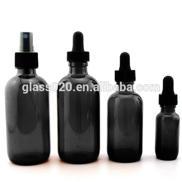 15ml 30ml 60ml 120ml Boston Round Glass Dropper Bottle Purple Essential Oil Dropper Bottle