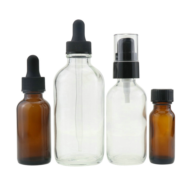 15ml 30ml 60ml 120ml Boston Round Glass Dropper Bottle blue Essential Oil Dropper Bottle with childproof cap
