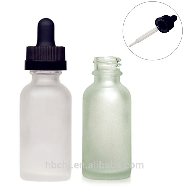15ml 30ml 60ml 120ml Frosted Clear Boston Round Glass Bottles 1oz 2oz 4oz with Child Resistant Dropper