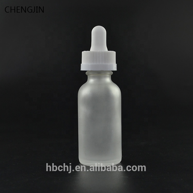 15ml 30ml 60ml 120ml Frosted Clear Boston Round Glass Bottles 1oz 2oz 4oz with Child Resistant Dropper