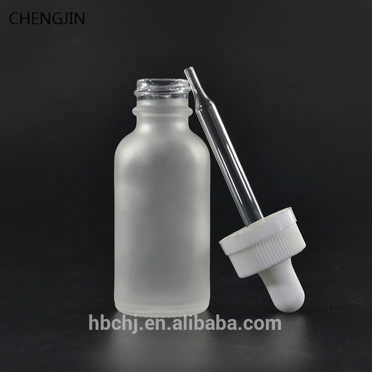 15ml 30ml 60ml 120ml Frosted Clear Boston Round Glass Bottles 1oz 2oz 4oz with Child Resistant Dropper