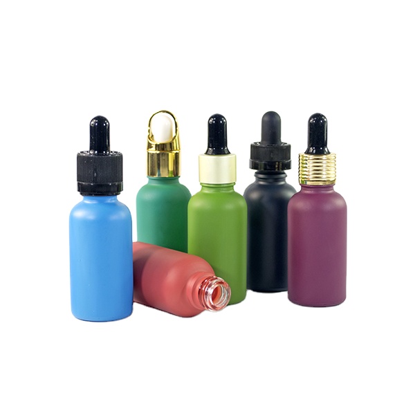 15ml 30ml 60ml 120ml  Frosted Painting Golden Black Essential Oil Glass Bottle with Dropper
