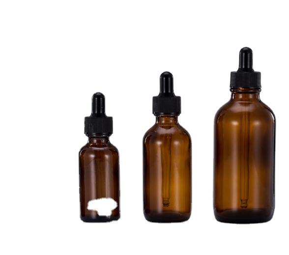 15ml 30ml 60ml 120ml Frosted Painting Golden Black Essential Oil Glass Bottle with Dropper