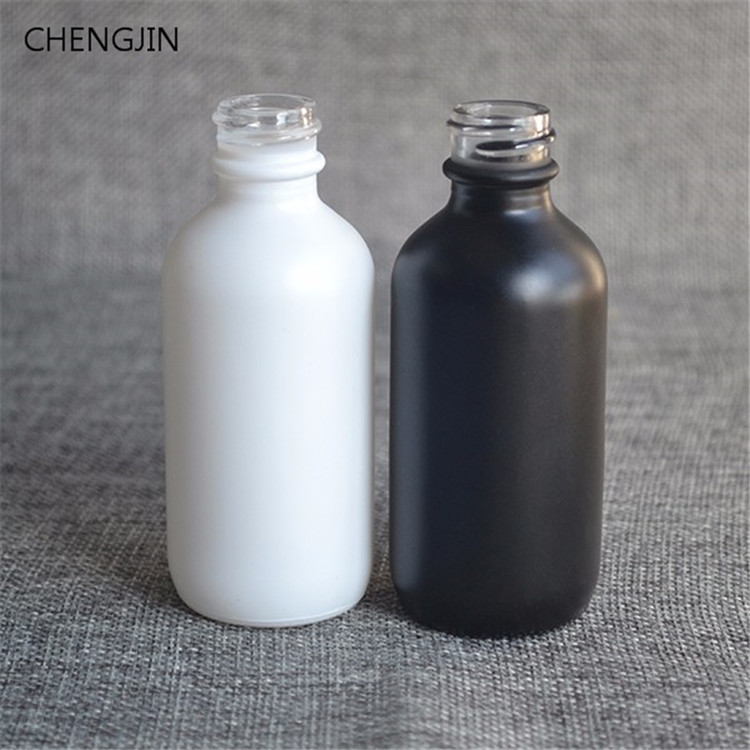 15ml 30ml 60ml 120ml Matte White Boston Round Glass Dropper Bottle with childproof CRC cap