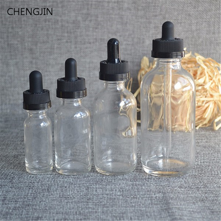 15ml 30ml 60ml 120ml Matte White Boston Round Glass Dropper Bottle with childproof CRC cap