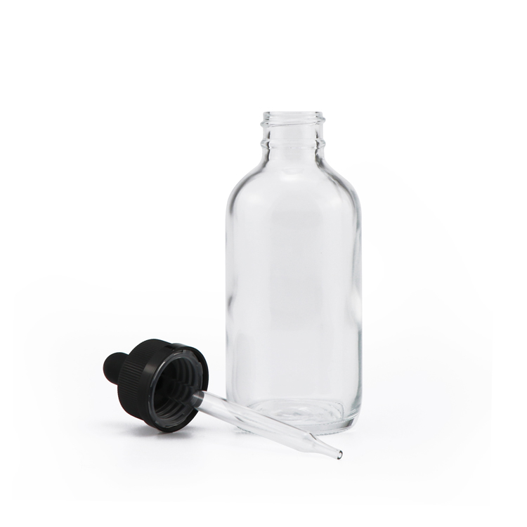 15ml 30ml 60ml 120ml child proof cap flint clear essential oil glass boston round pipette dropper bottles with dropper