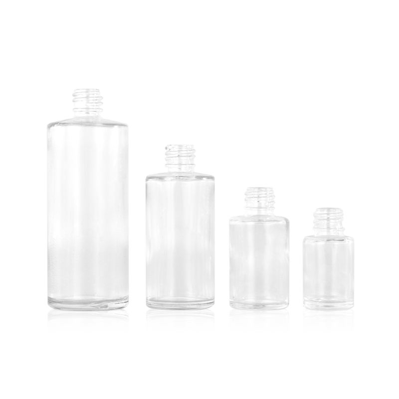 15ml/30ml/60ml/120ml clear glass bottle with aluminium lotion pump
