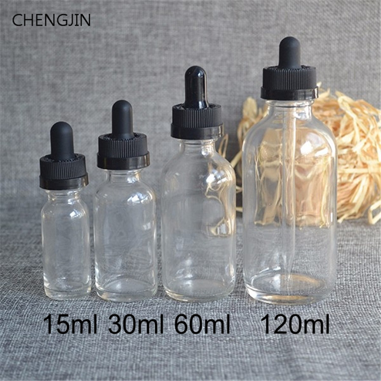 15ml 30ml 60ml 120ml matte black round boston glass dropper bottle for beard oil