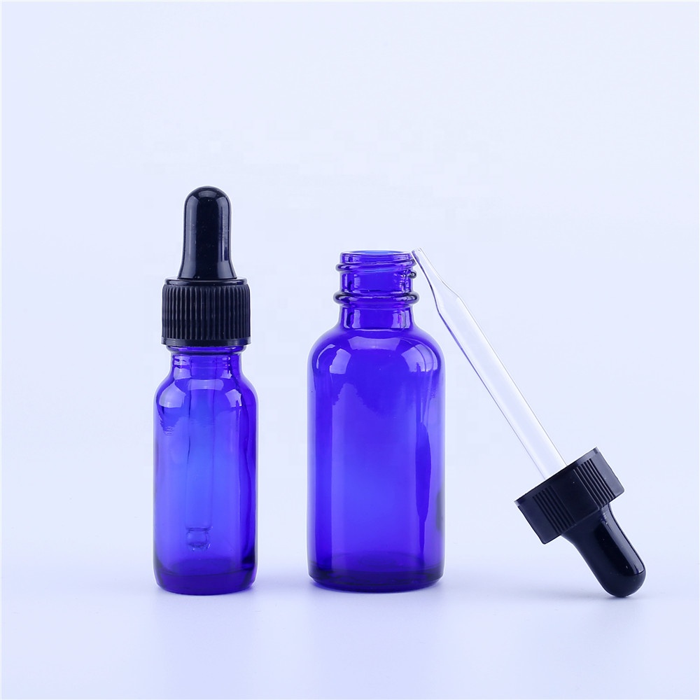 15ml 30ml 60ml 120ml serum Boston round glass bottle essential oil glass bottles with dropper & sprayer lid