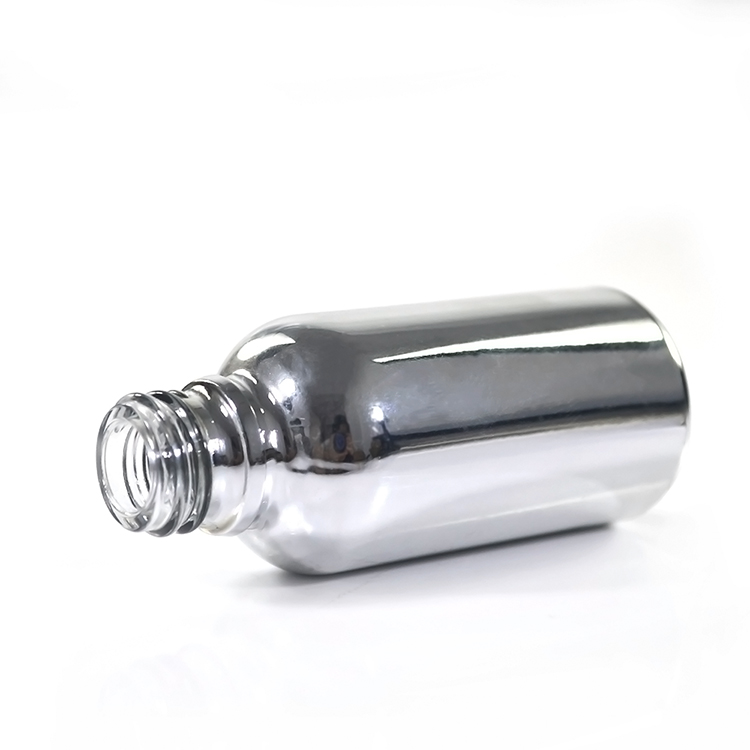 15ml 30ml 60ml 120ml sliver plated glass bottle with dropper for essential oil serum
