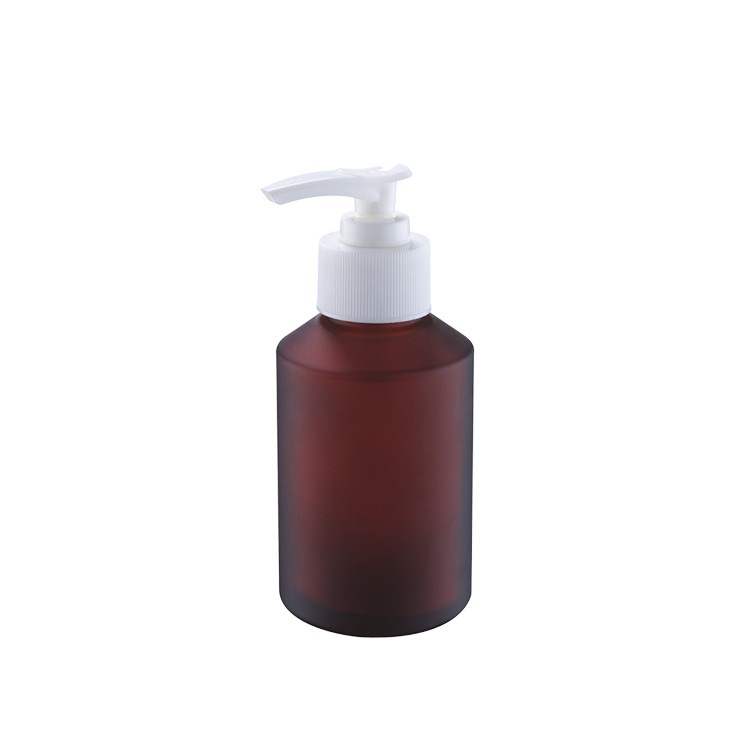 15ml 30ml 60ml 125ml personal care dark violet black cosmetic glass lotion bottle with black plastic lotion pump for body cream