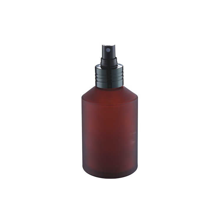 15ml 30ml 60ml 125ml personal care dark violet black cosmetic glass lotion bottle with black plastic lotion pump for body cream