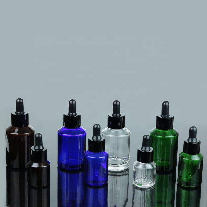 15ml 30ml 60ml 1oz 2oz Luxury Slant Amber Essential Oil Bottle Packaging Empty Glass Dropper Bottle With Smooth Cap (GRA28)