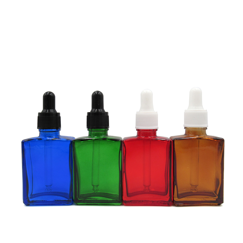 15ml 30ml 60ml matte black square glass dropper bottle retangular frosted black bottle dropper