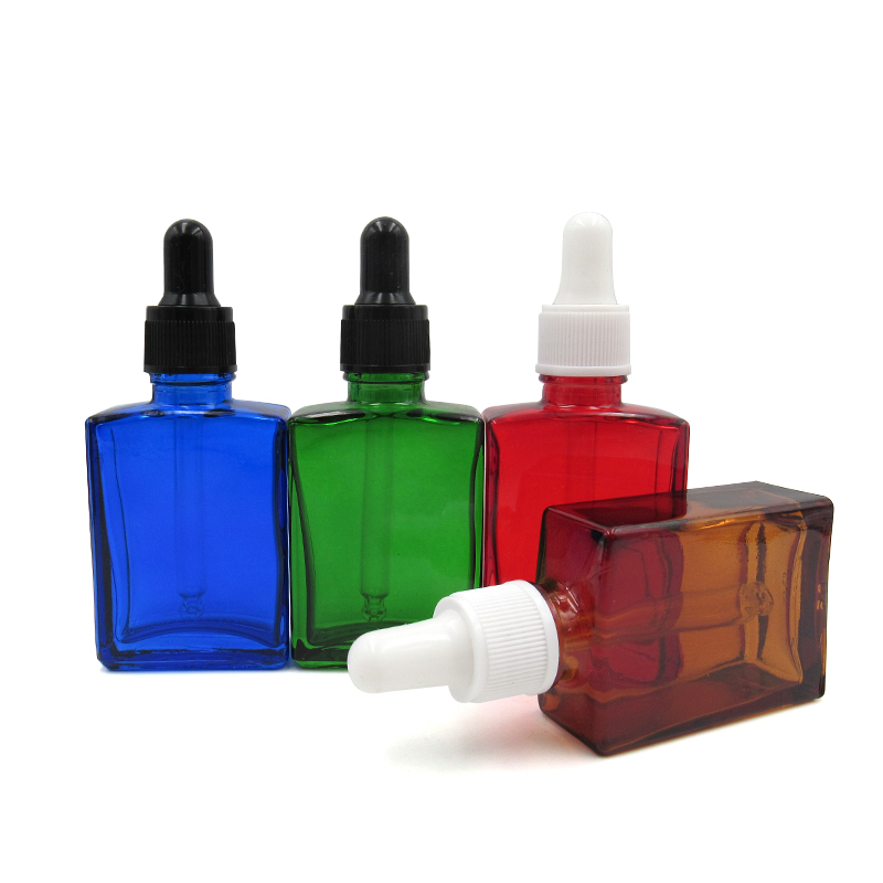 15ml 30ml 60ml matte black square glass dropper bottle retangular frosted black bottle dropper