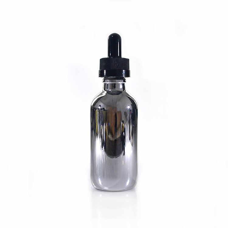 15ml 30ml 60ml silver plating gold Electroplating essential oil glass dropper bottle with CRC child safety cap