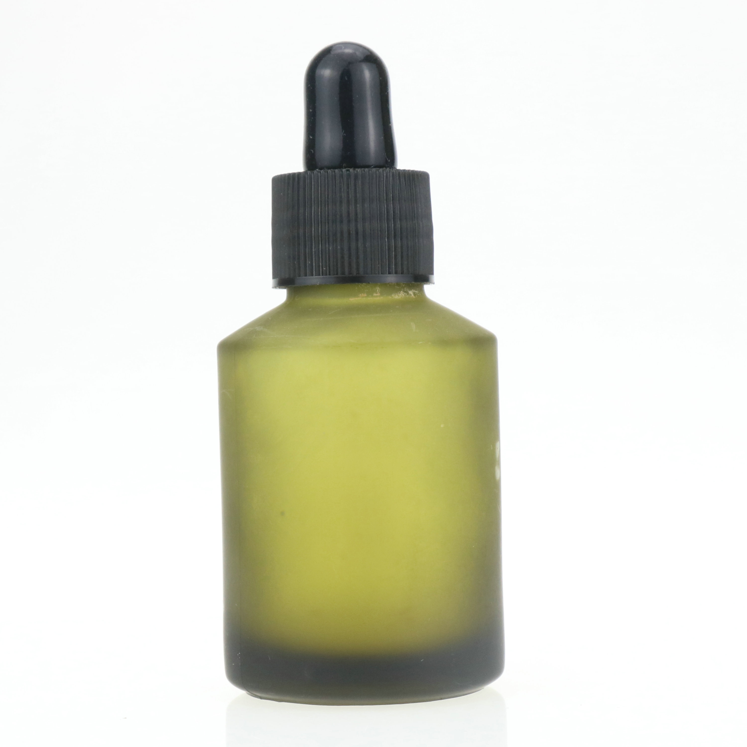 15ml 30ml 60ml slant flat shoulder glass bottle frosted dark green glass dropper bottle serum bottle