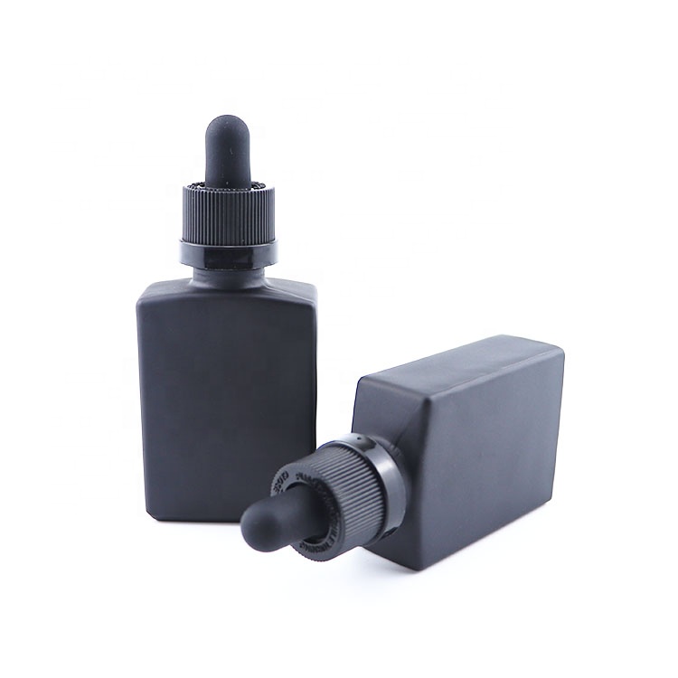 15ml 30ml Beard oil flat square glass dropper bottle