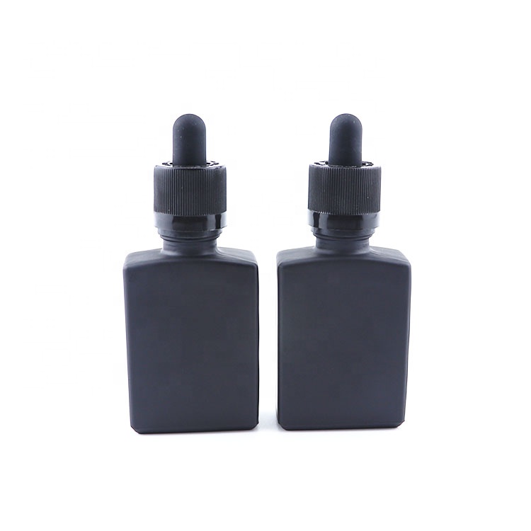 15ml 30ml Beard oil flat square glass dropper bottle