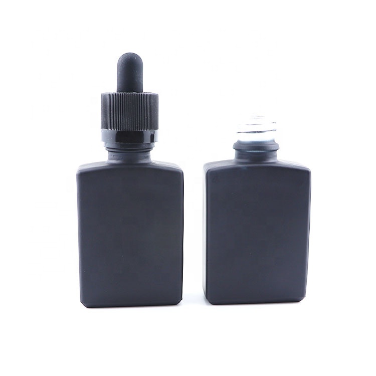 15ml 30ml Beard oil flat square glass dropper bottle