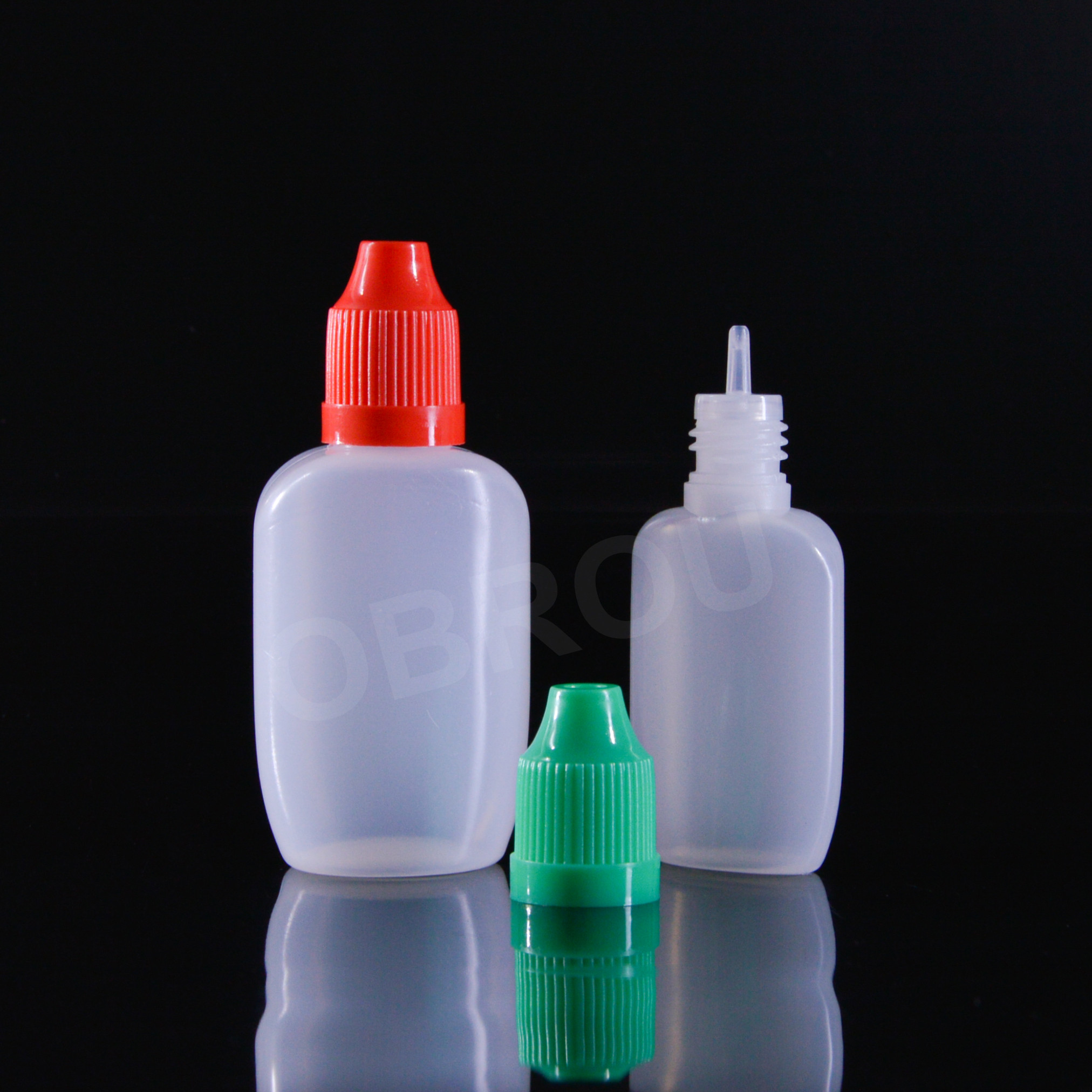 15ml 30ml PE flat plastic eye drop bottles with child safe lock squeeze dropper bottle wholesale