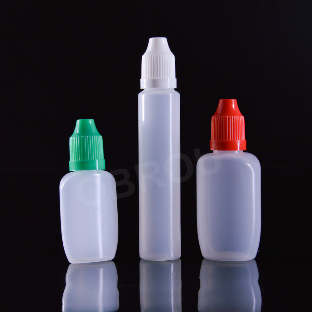 15ml 30ml PE flat plastic eye drop bottles with child safe lock squeeze dropper bottle wholesale