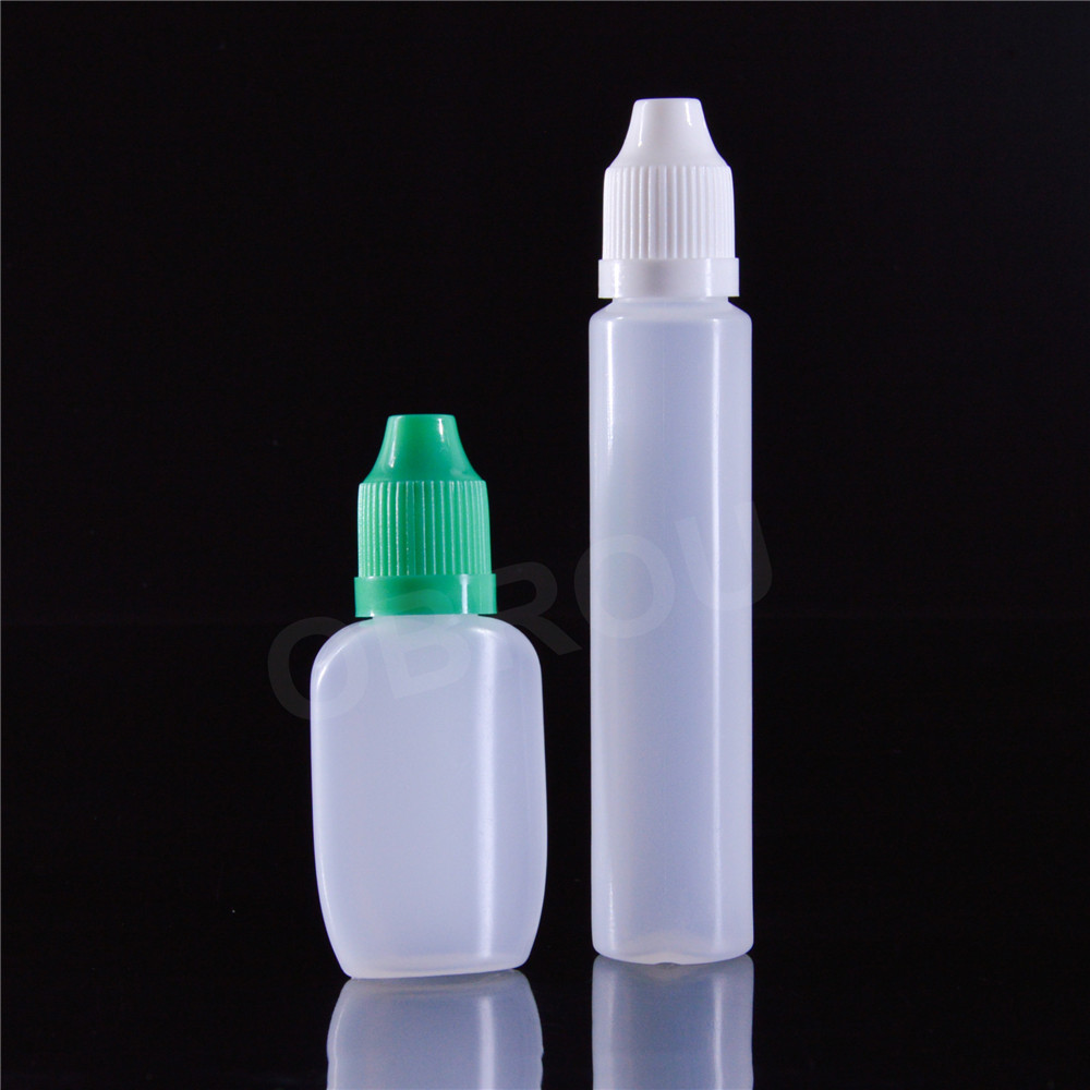 15ml 30ml PE flat plastic eye drop bottles with child safe lock squeeze dropper bottle wholesale