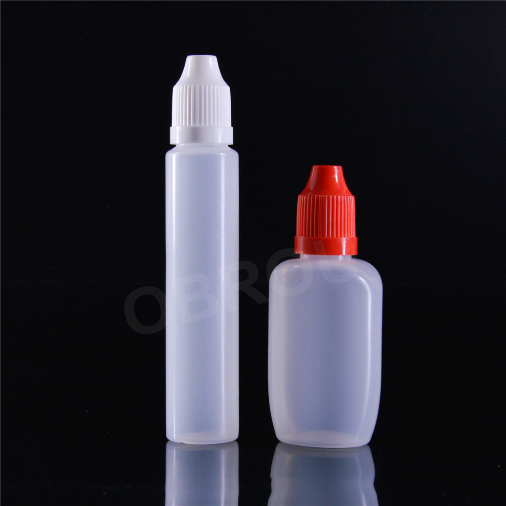 15ml 30ml PE flat plastic eye drop bottles with child safe lock squeeze dropper bottle wholesale