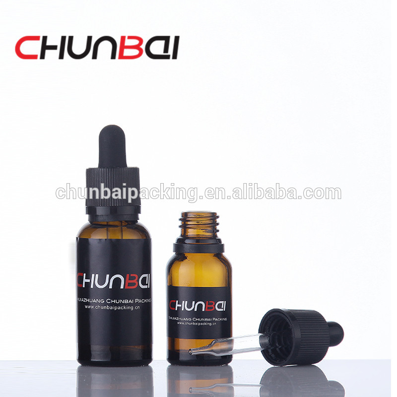 15ml 30ml amber square smoke oil glass bottles with dropper