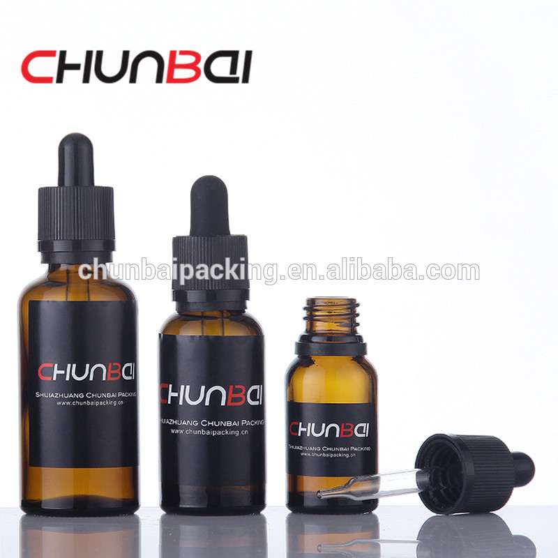 15ml 30ml amber square smoke oil glass bottles with dropper