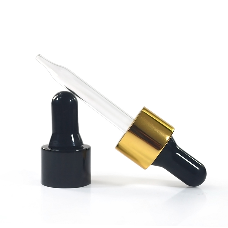 15ml 30ml blue glass cosmetic serum dropper bottle with aluminum screw cap