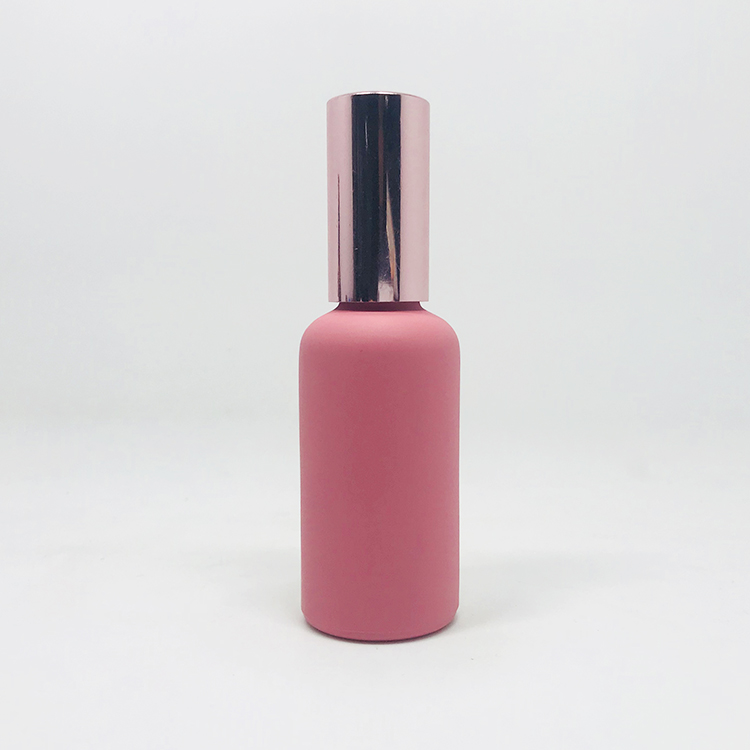 15ml 30ml cosmetic packaging pink frost essential oil glass dropper bottle rose gold pump cap