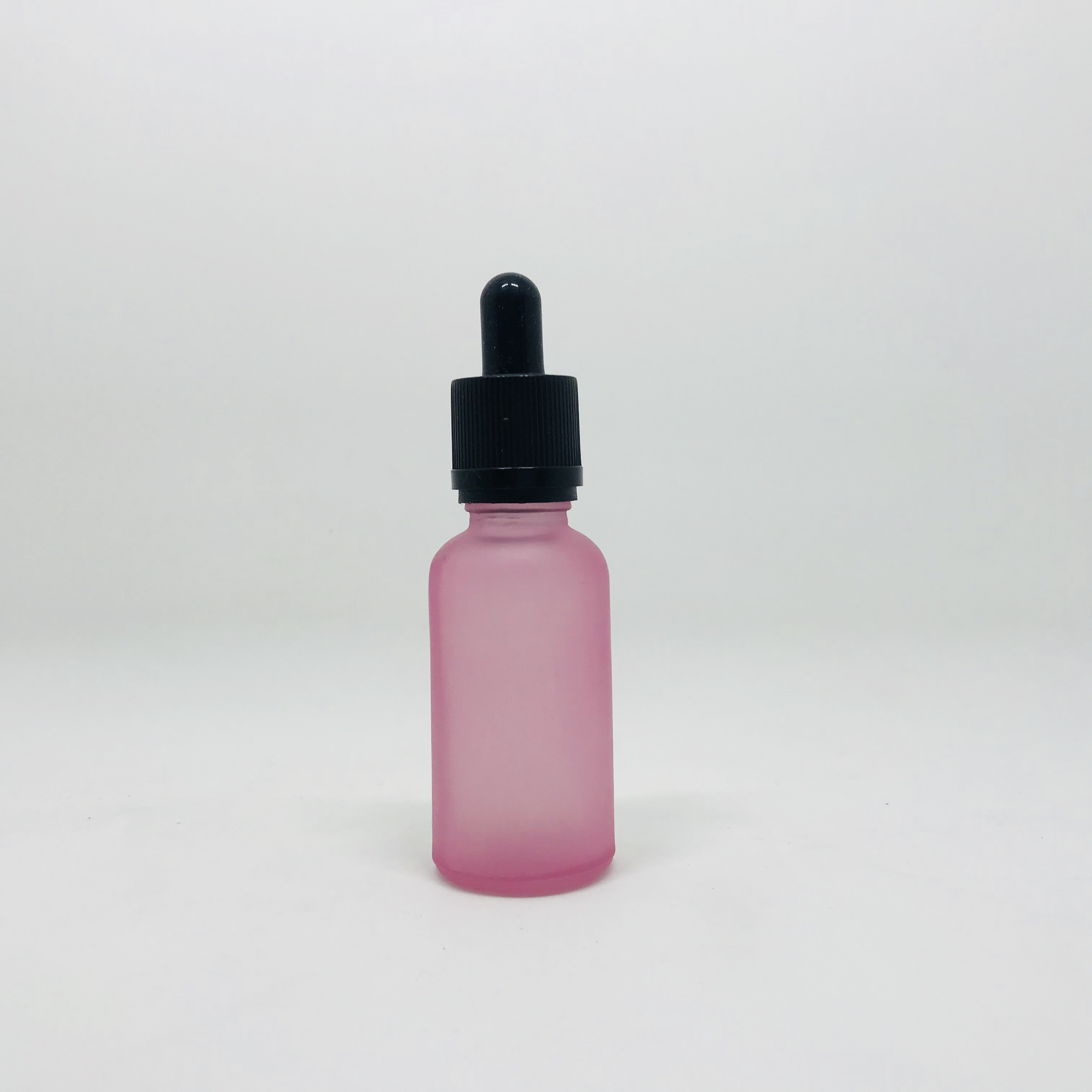 15ml 30ml cosmetic packaging pink frost essential oil glass dropper bottle rose gold pump cap