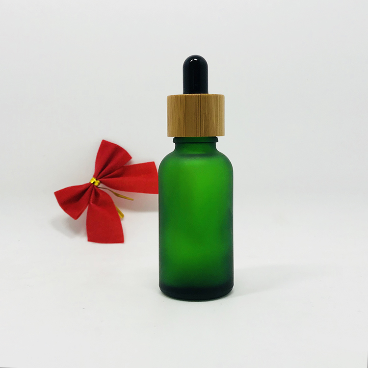 15ml 30ml cosmetic packaging pink frost essential oil glass dropper bottle rose gold pump cap