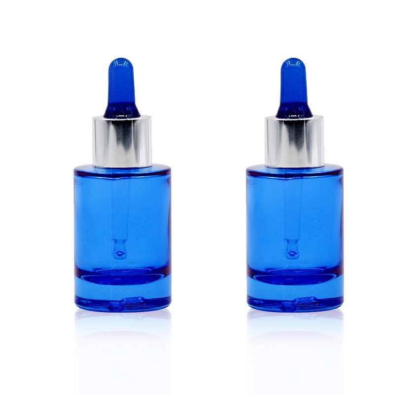 15ml 30ml cosmetic round shape high quality thick bottom clear glass oil packaging bottle