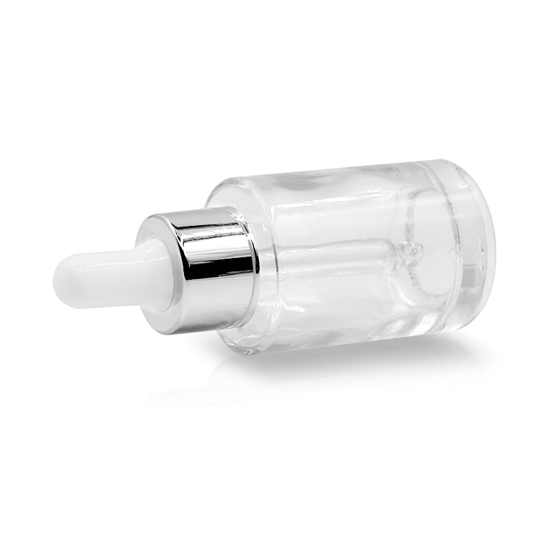 15ml 30ml cosmetic round shape high quality thick bottom clear glass oil packaging bottle