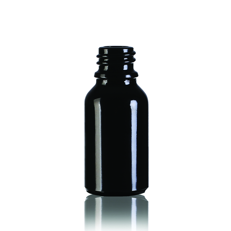 15ml BLACK COLOR GLASS DROPPER BOTTLE