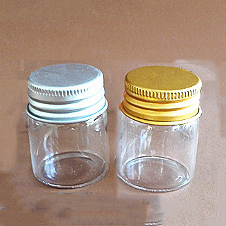 15ml Clear Glass Jars hemp oil, Clear Glass Wax oil/ Economy Jars w/ Gold Metal Caps