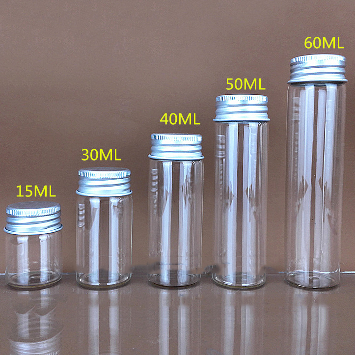 15ml Clear Glass Jars hemp oil, Clear Glass Wax oil/ Economy Jars w/ Gold Metal Caps