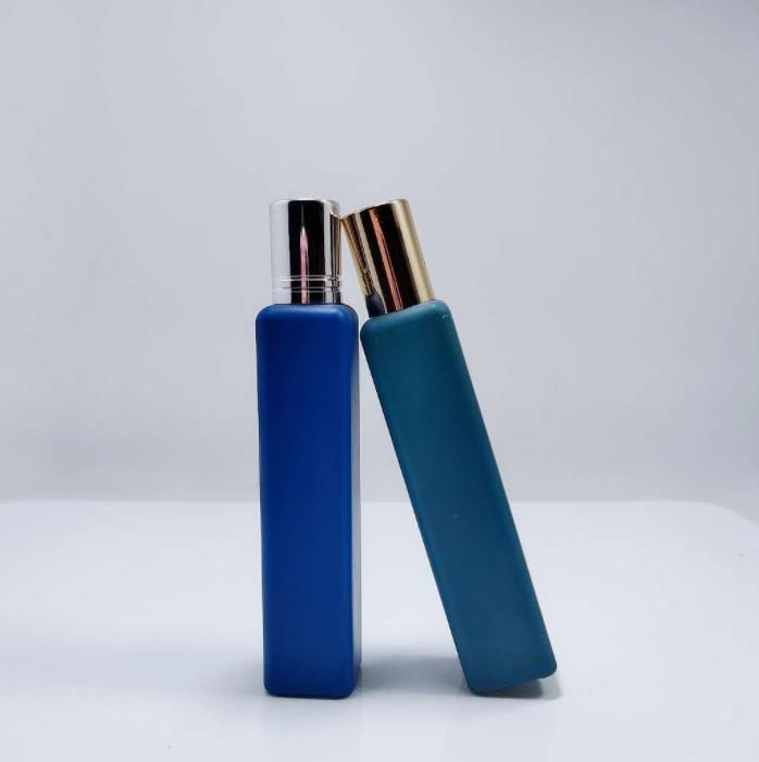 15ml Colorful Long Square Glass Steel Roller Bottle for Perfume Oil