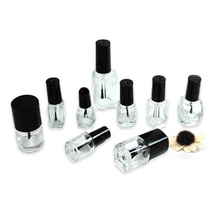 15ml Custom Logo Empty Square Glass Nail Polish Bottles With Brush Gel Nail Polish Bottle