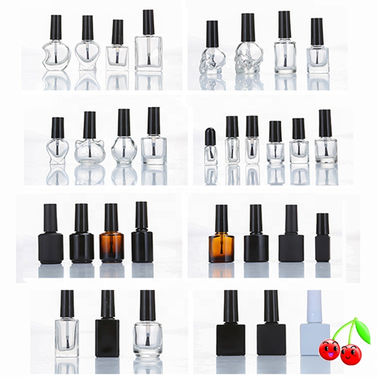 15ml Custom Logo Empty Square Glass Nail Polish Bottles With Brush Gel Nail Polish Bottle