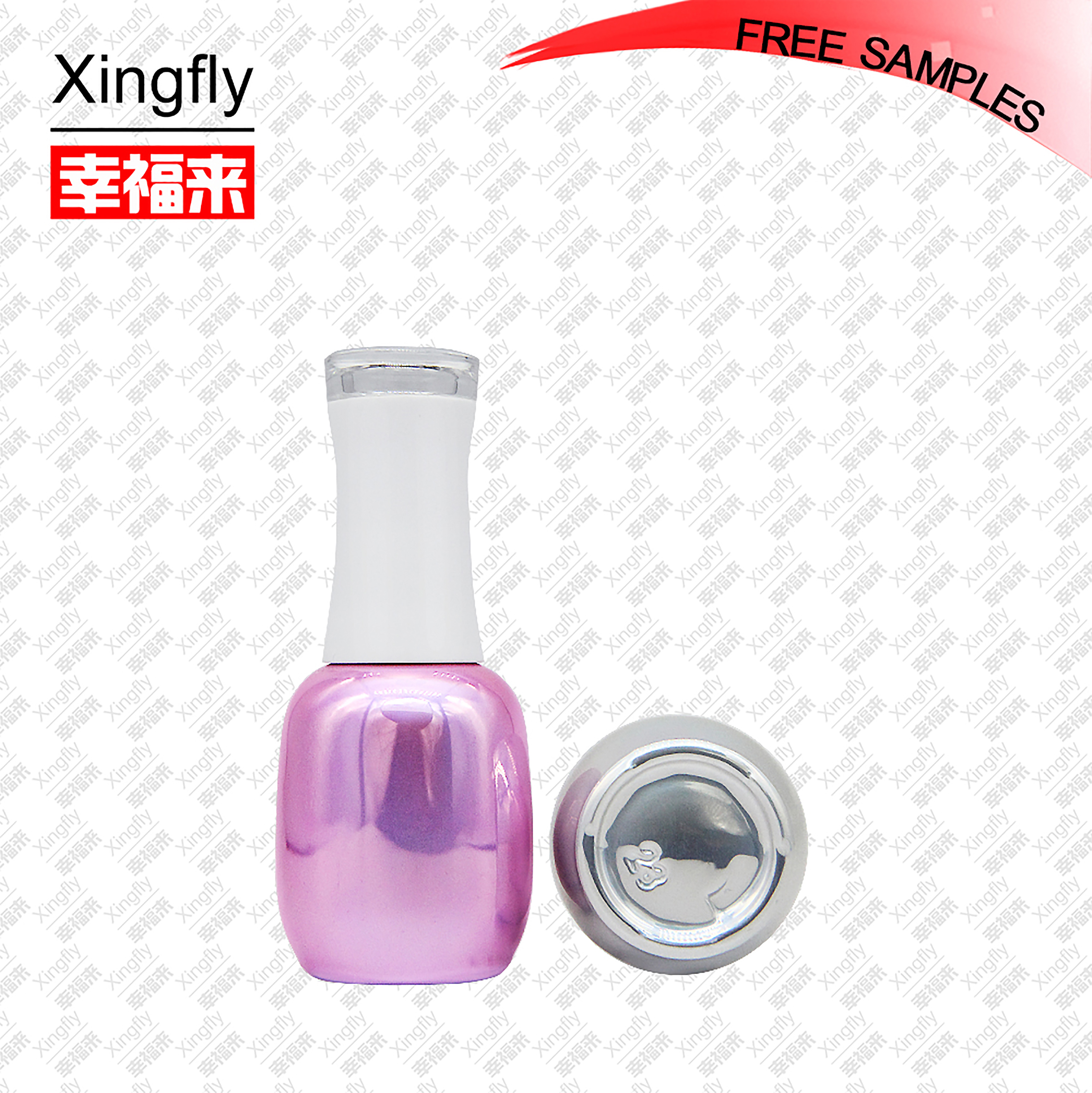 15ml Electroplating empty glass nail polish bottle uv gel soak off gel bottle with brush