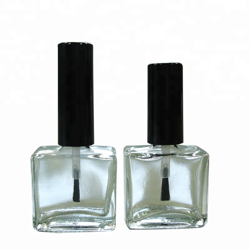 15ml Empty Clear Glass Nail Polish Bottle With Lid Manufacturer