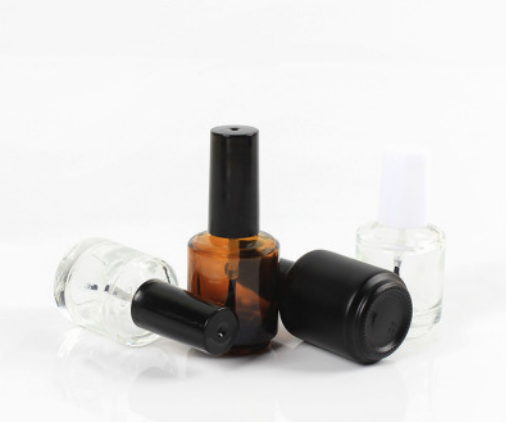 15ml Empty fancy custom uv gel square glass nail polish bottle with cap and brush
