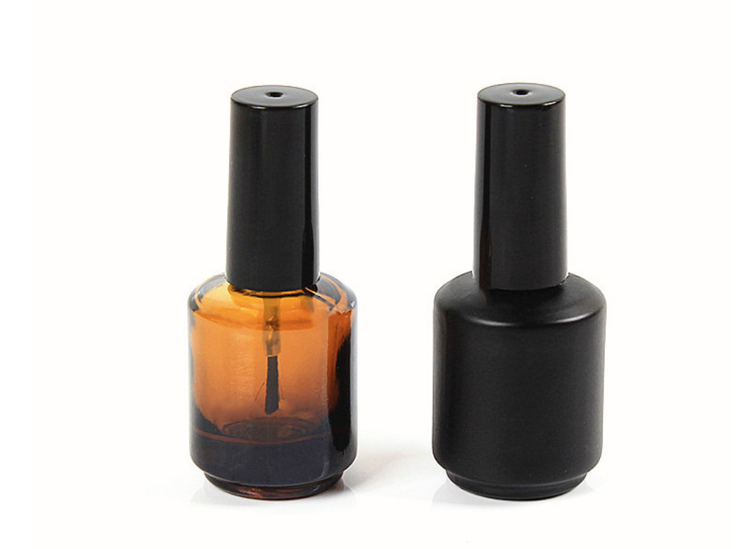 15ml Empty fancy custom uv gel square glass nail polish bottle with cap and brush