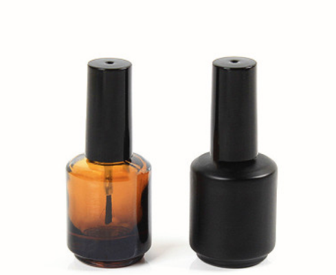 15ml Empty fancy custom uv gel square glass nail polish bottle with cap and brush