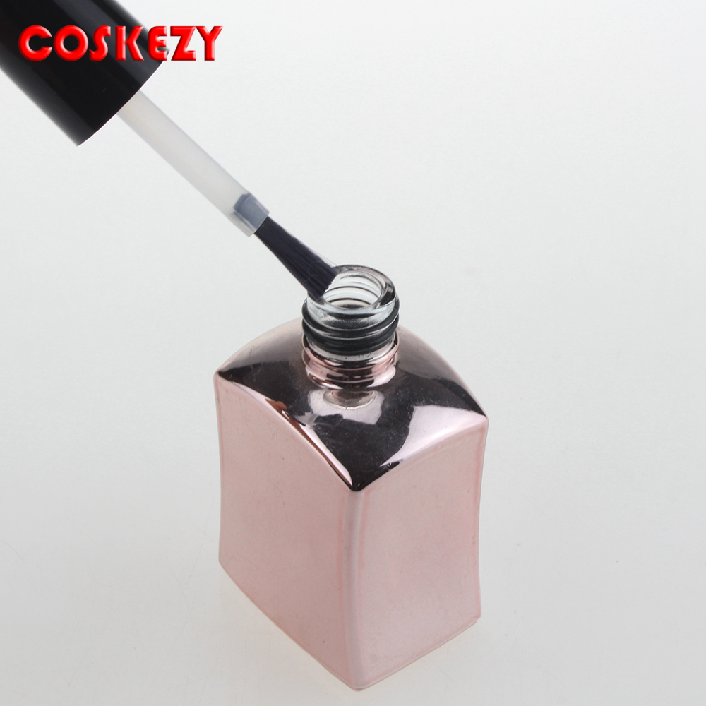 15ml Fancy Gloss UV Nail Varnish Bottle Empty, Wholesale Square Shape 15g Nail Polish Glass Container with Black Lid