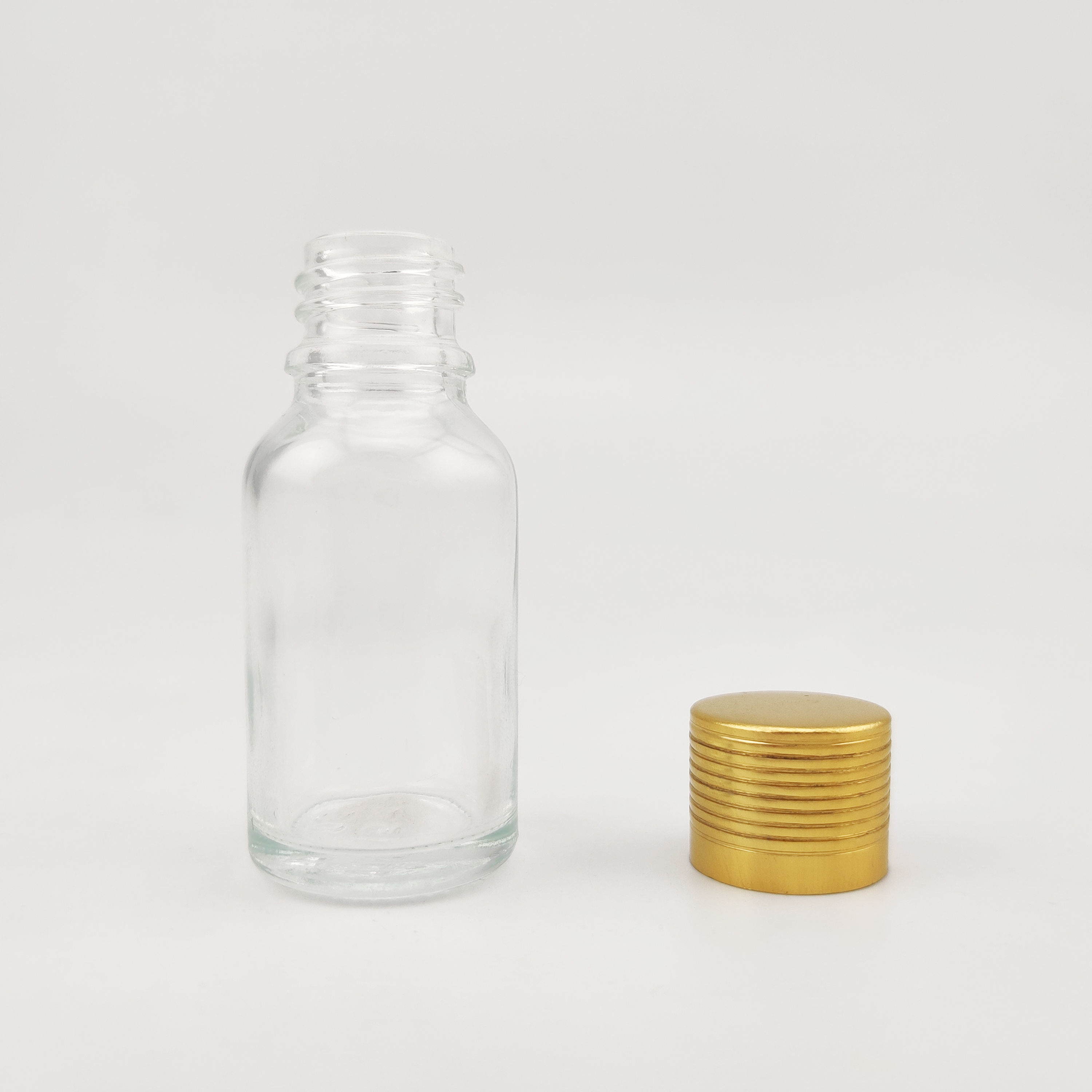 15ml Glass Essential Oil Bottle Clear Essential Oil Bottle with Gold Screw Cap