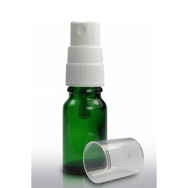 15ml Green DIN18mm Euro Glass Bottle Essential Oil Glass Bottle with dropper or screw cap or fine mist spray